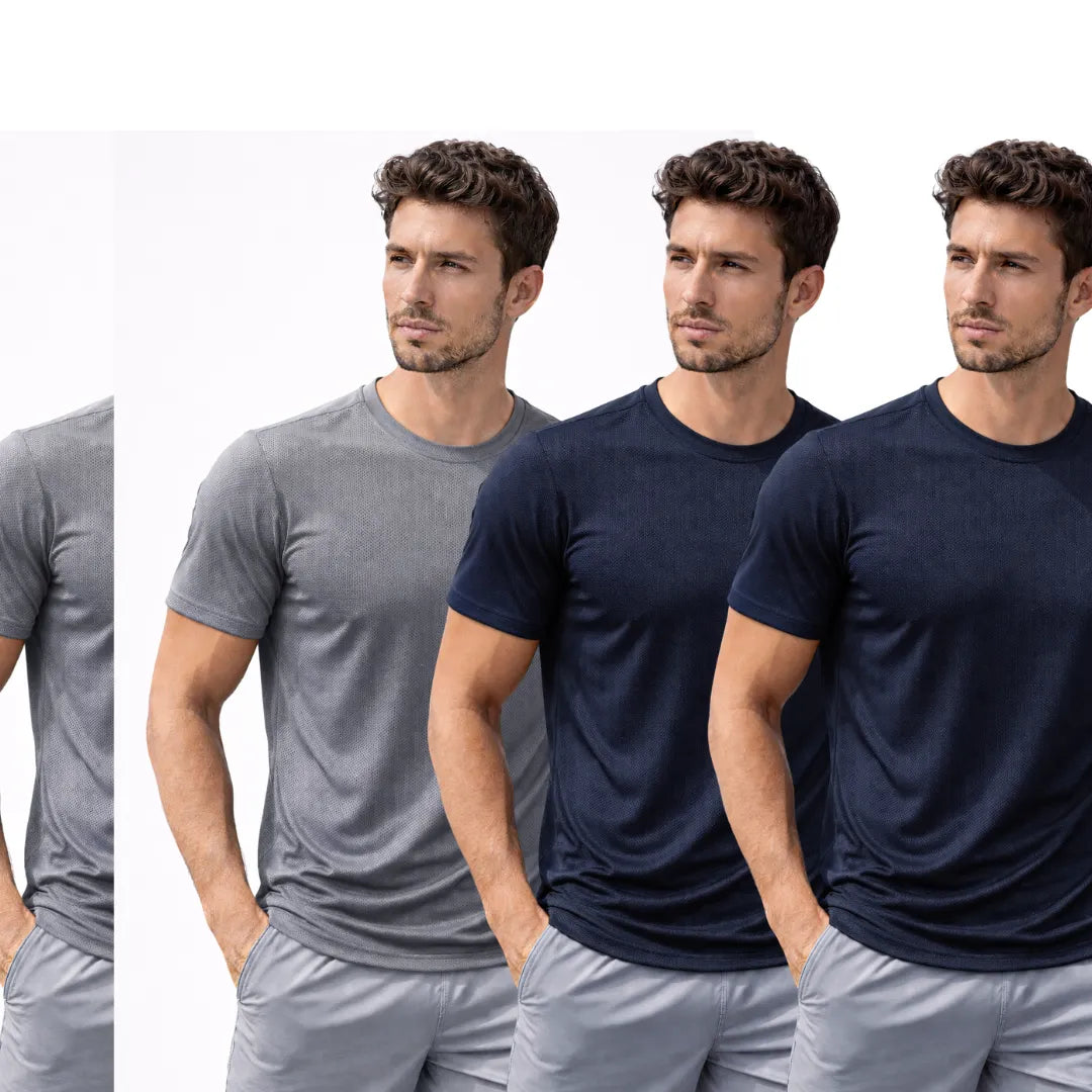 Kit 4 Camisetas Masculinas Dry Fit Tecido Colmeia Academia