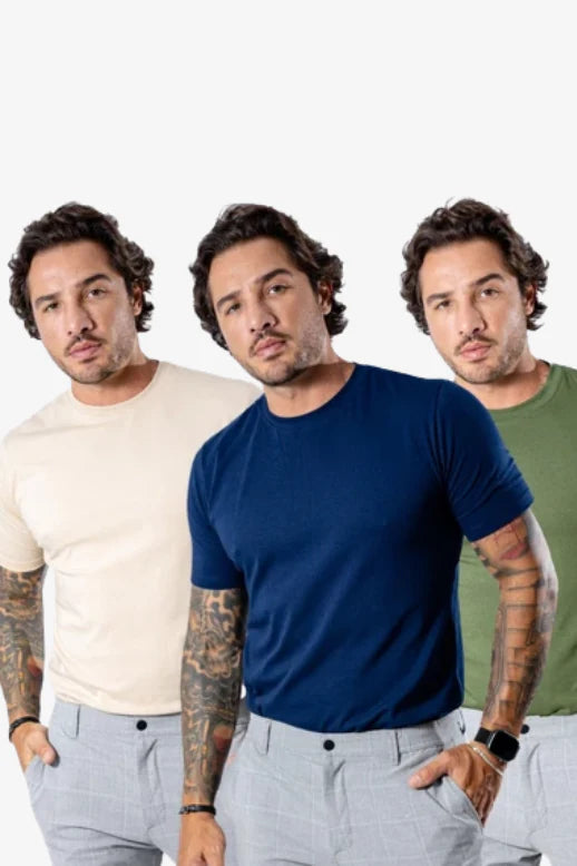 Kit de 3 Camisetas Masculinas Tecnológicas