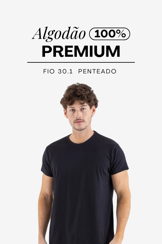 Camiseta Masculina de Algodão - Ultra Confort Branca