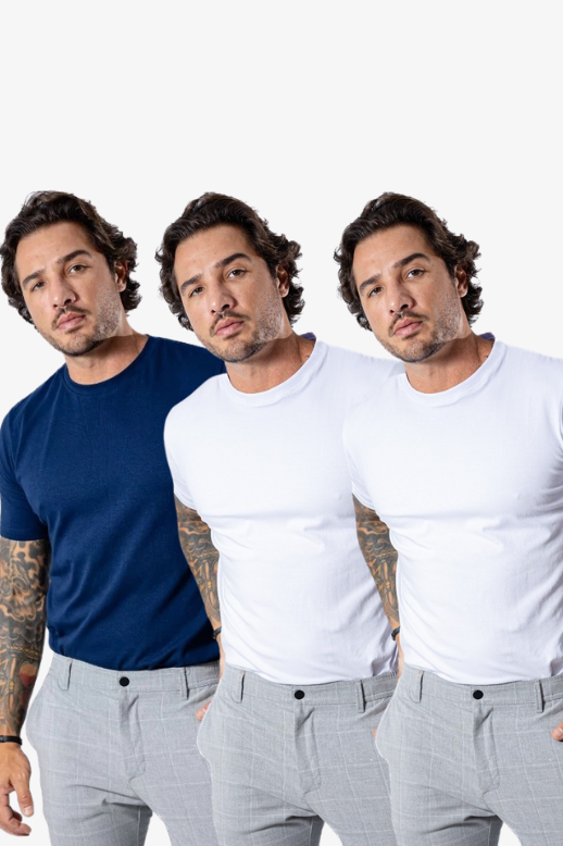 Kit de 3 Camisetas Masculinas Tecnológicas