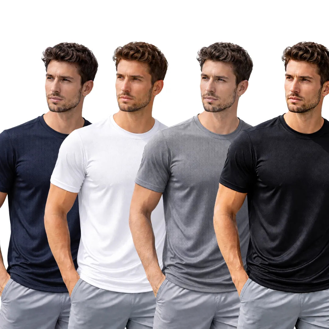 Kit 4 Camisetas Masculinas Dry Fit Tecido Colmeia Academia