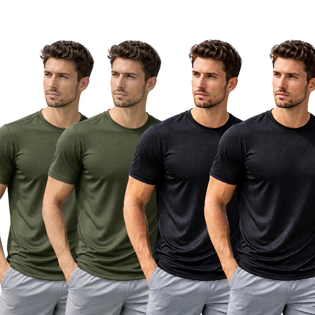 Kit 4 Camisetas Masculinas Dry Fit Tecido Colmeia Academia