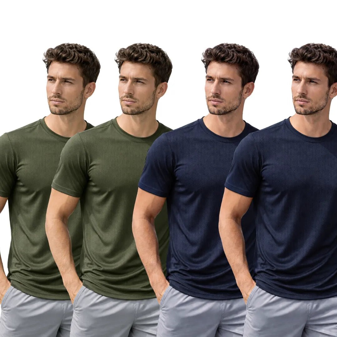 Kit 4 Camisetas Masculinas Dry Fit Tecido Colmeia Academia