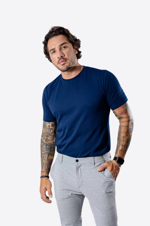 Camisetas Masculinas Tecnológicas - Azul Marinho