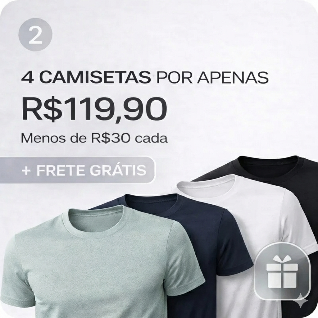 Kit 4 Camisetas Masculinas Dry Fit Tecido Colmeia Academia