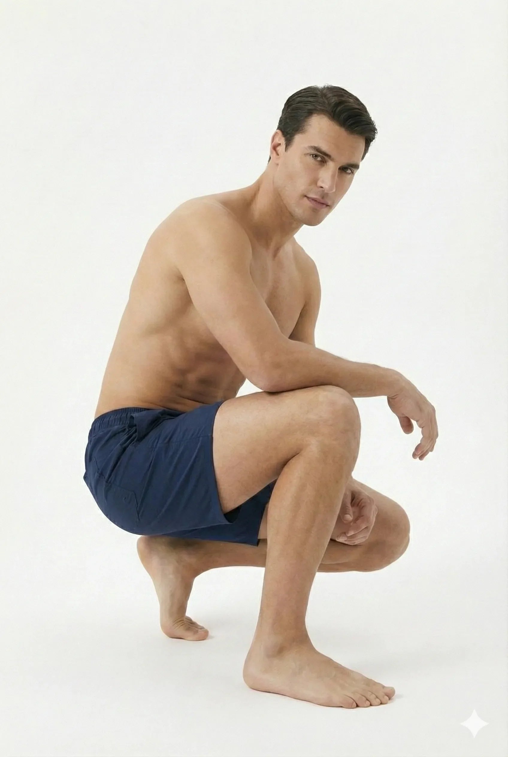 Bermuda Masculina Tactel com Elastano - Azul Marinho