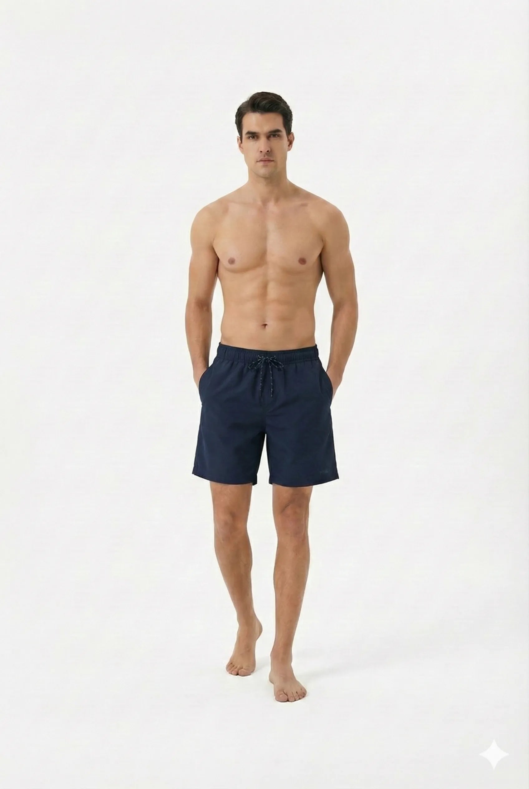 Bermuda Masculina Tactel com Elastano - Azul Marinho