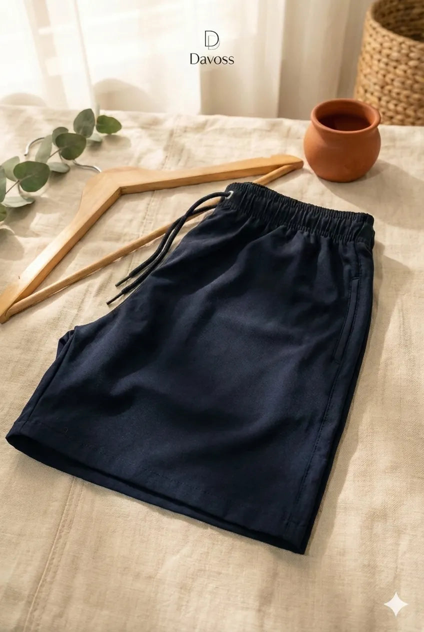 Bermuda Masculina Tactel com Elastano - Azul Marinho