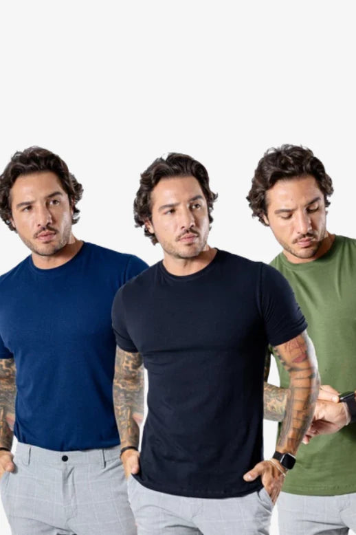 Kit de 3 Camisetas Masculinas Tecnológicas