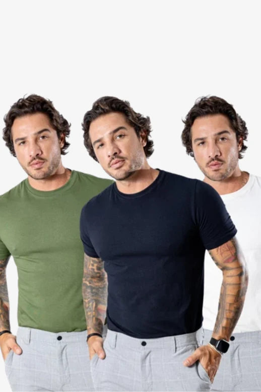 Kit de 3 Camisetas Masculinas Tecnológicas